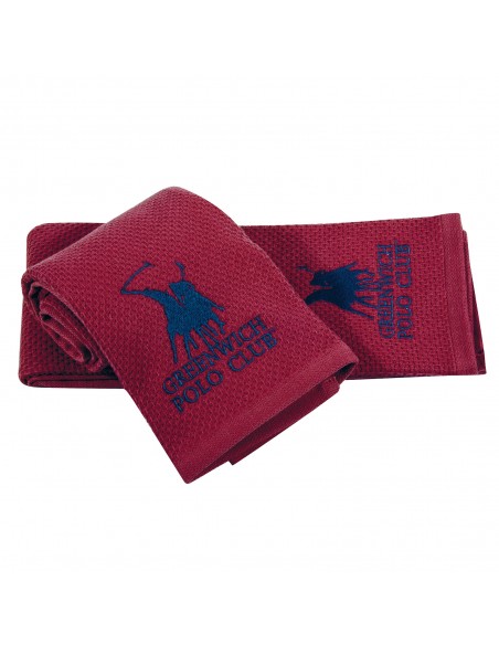 Πετσέτες Κουζίνας 40x60 (Σετ 2 Τμχ) Greenwich Polo Club 2802 Κόκκινο