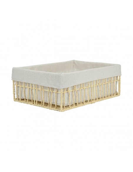 Καλάθι Αποθήκευσης & Οργάνωσης Nest 36×27×13cm Μπεζ 02-28008 Estia