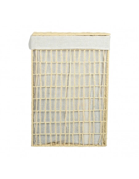 Καλάθι Απλύτων Nest 37x22x55cm 2 Θέσεων Μπεζ 02-28060 Estia