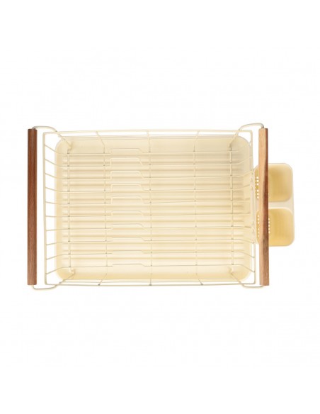 Πιατοθήκη Μεταλλική Με Ξύλινες Λαβές Allure Ivory εstia 01-24925