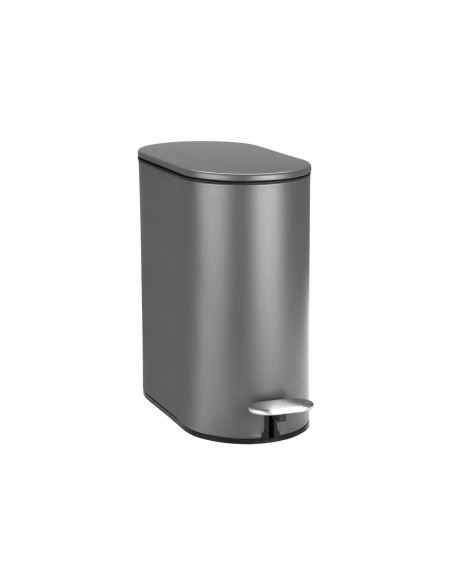 Χαρτοδοχείο Μπάνιου Slim Soft Close 5lt Γκρί Ματ εstia 02-21931