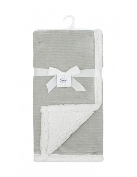 Κουβέρτα Sherpa Cord bebe Ριγέ 10 75X100 Grey Dimcol