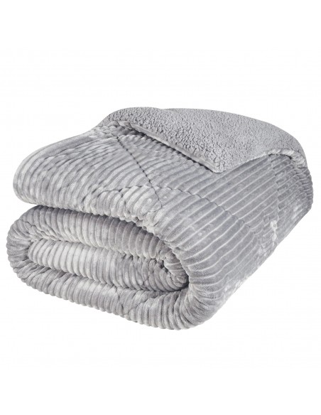 Κουβερτοπάπλωμα Μονό (160X230) Ribb Light Grey - MCDECOR