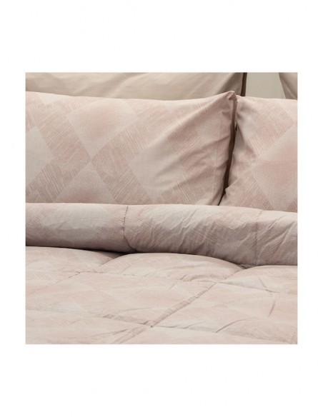 Σετ Μονά Σεντόνια 170Χ260 Siroco Pink Lino