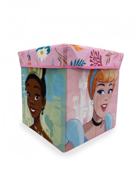 Κουτί-Σκαμπό Disney Home Princess 08 30X30X30 Coral Dimcol