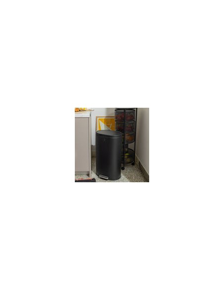 Κάδος Απορριμάτων Ovoid Soft Close 30lt Μαύρος 02-21474 Estia