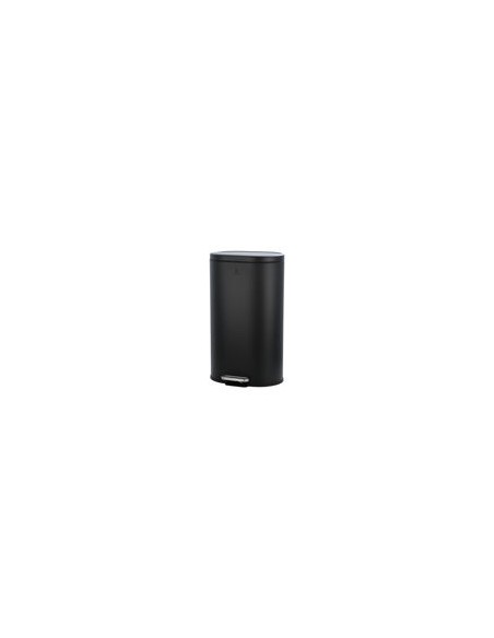 Κάδος Απορριμάτων Ovoid Soft Close 30lt Μαύρος 02-21474 Estia