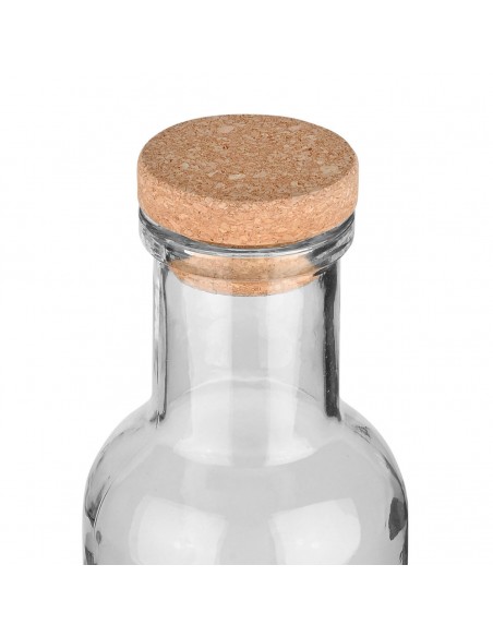 Μπουκάλι Γυάλινο 1000ml Με Καπάκι Φελλόυ Γκρί εstia 01-21863