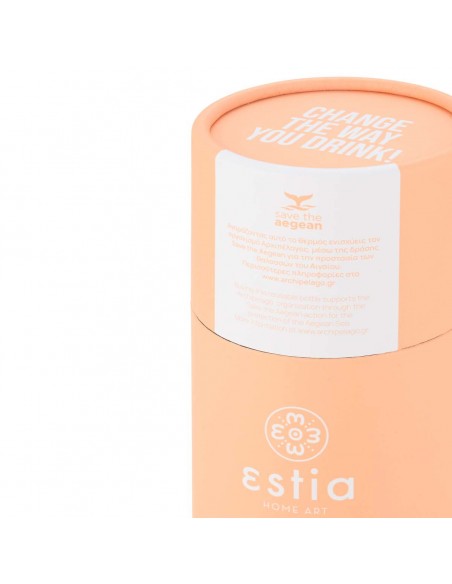 Θερμός Travel Flask 500ml Save The Aegean εstia 01-23447 Peach Fuzz