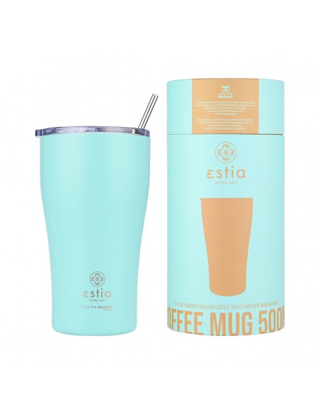 Θερμός Coffee Mug 500ml Save The Aegean εstia 01-23171 Bermuda Green