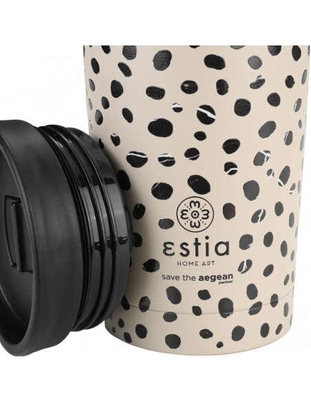 Θερμός Travel Mug 350ml Save The Aegean εstia 01-25663 Leopard Taupe εstia