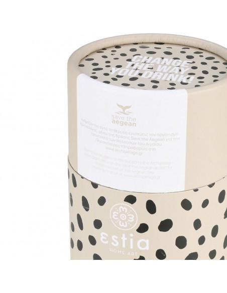 Θερμός Travel Mug 350ml Save The Aegean εstia 01-25663 Leopard Taupe εstia