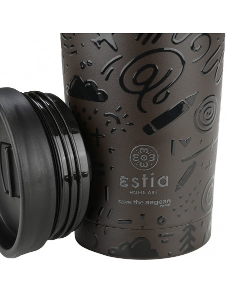 Θερμός Travel Mug 350ml Save The Aegean εstia 01-25588 Noir Echo εstia