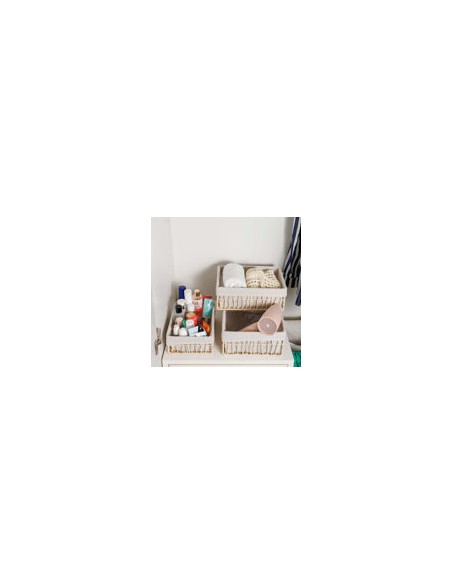 Καλάθι Αποθήκευσης & Οργάνωσης Nest 32×24×12cm Μπεζ 02-28015 Estia