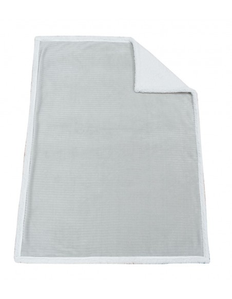Κουβέρτα Sherpa Cord bebe Ριγέ 10 75X100 Grey Dimcol