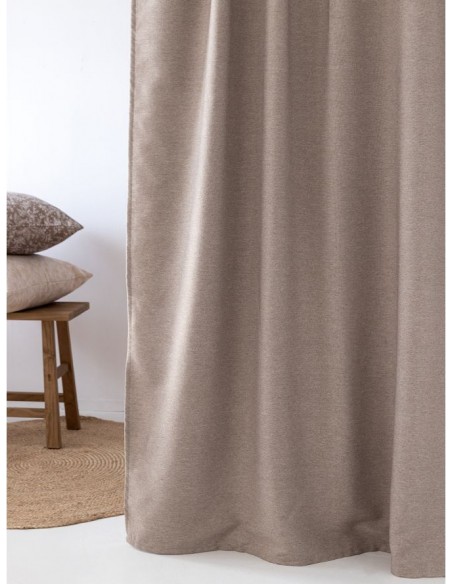Κουρτίνα Με Τρουκς 140x260 CRESS BEIGE Palamaiki
