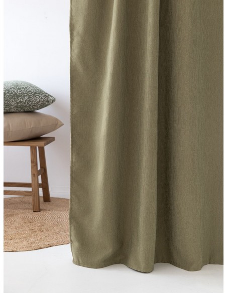 Κουρτίνα Με Τρουκς 140x260 AMY BEIGE Palamaiki