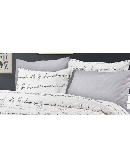 Σεντόνια Εμπριμέ Σετ 4 τεμ Αρίσβη 471 240X270 White Μαξιλαροθήκη ΕμπριμέDimcol
