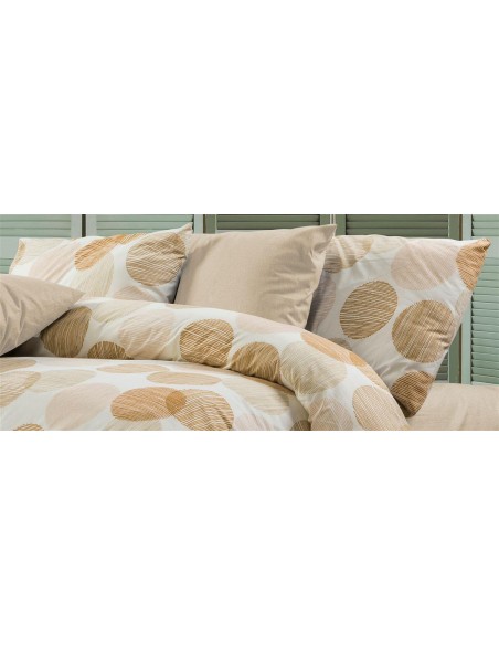 Σεντόνια Εμπριμέ Σετ 4 τεμ Κοραλία 465 240X270 Beige Μαξιλαροθήκη ΕμπριμέDimcol