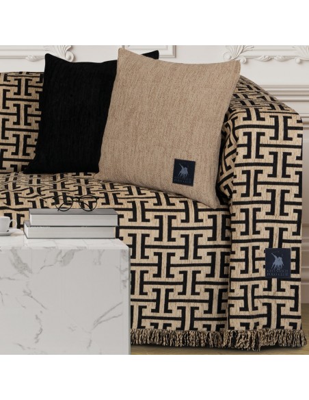 Ριχτάρι Τριθέσιο 180x300 Greenwich Polo Club 3932 BEIGE. BLACK