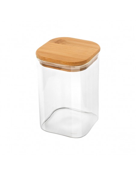 ΔΟΧΕΙΟ ΑΠΟΘΗΚΕΥΣΗΣ BAMBOO ESSENTIALS 950ml ΓΥΑΛΙΝΟ ΜΕ ΚΑΠΆΚΙ 01-12939 ESTIA