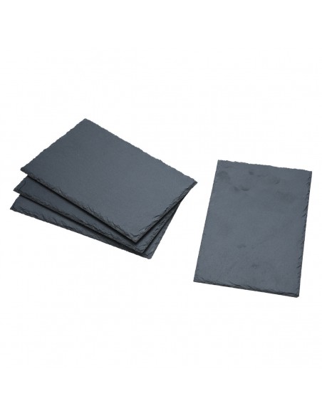 Πλάτω Σερβιρίσματος Σχιστόλιθου 22x14cm Σετ 4τμχ. 07-24086 ESTIA