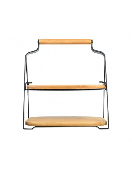 Διόροφος δίσκος σερβιρίσματος Bamboo Essentials 01-20811 Estia