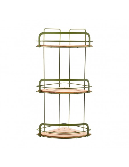 ΕΤΑΖΕΡΑ OLIVE SERIES ΜΕΤΑΛΛΙΚΗ ΓΩΝΙΑΚΗ 3 ΘΕΣΕΩΝ 49x19.5x19.5cm ΛΑΔΙ 02-14865 ESTIA