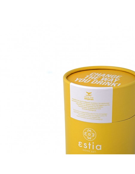 Θερμός Coffee Mug 350ml εstia Save The Aegean 01-12458 Pineapple Yellow