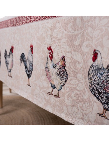 Τραπεζοκαρέ Στόφα 140Χ140 Teoran Rooster