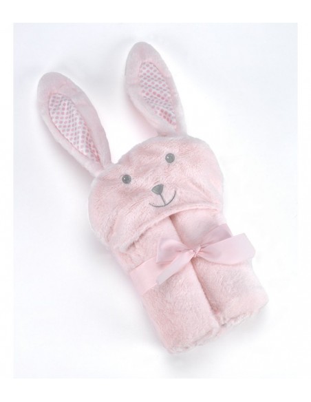 Κουβέρτα Λίκνου Pompon Rabbit Ροζ 75Χ95cm Mora