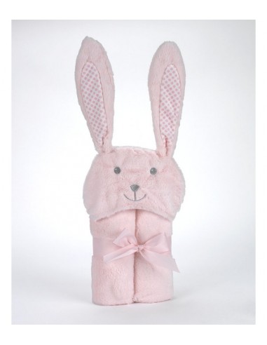Κουβέρτα Λίκνου Pompon Rabbit Ροζ 75Χ95cm Mora