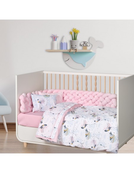 Σετ Σεντόνια Κούνιας 130X170 FUN 4915 Ροζ  DAS BABY