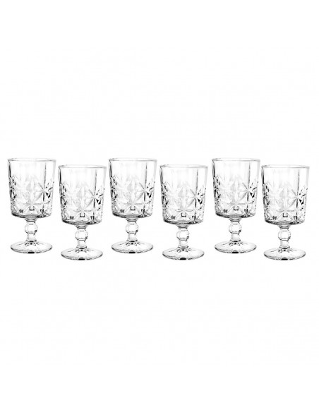 Ποτήρια Κρασιού Hobstar (Σετ 6 Τεμ) Γυάλινα 182ml εstia