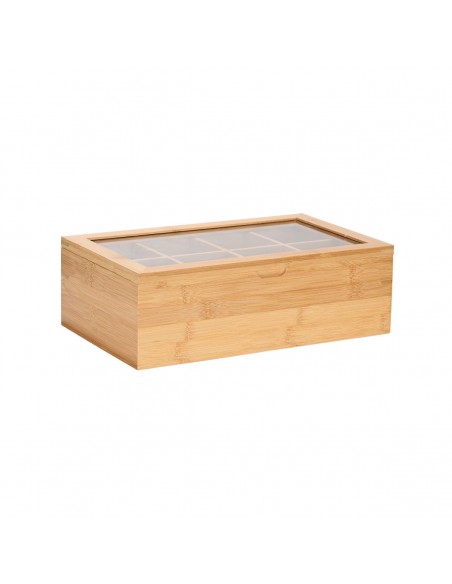 ΚΟΥΤΙ ΑΠΟΘΗΚΕΥΣΗΣ ΒΑΜΒΟΟ 8 ΘΗΚΕΣ 31x19x9cm ΜΕ ΚΑΠΑΚΙ 01-27025 ESTIA