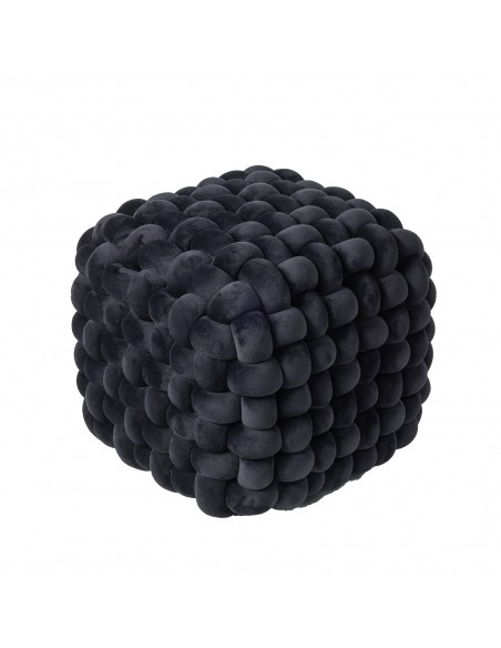 Διακοσμητικό Πούφ 43Χ43Χ40 BLACK 2271 Das Home