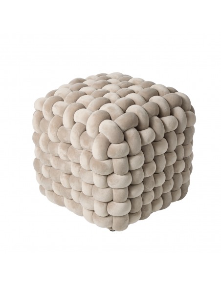 Διακοσμητικό Πούφ 43Χ43Χ40 BEIGE 2274 Das Home