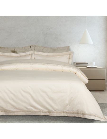 Παπλωματοθήκη Υπέρδιπλη Σετ Executive 1699 Iβουάρ Das Home