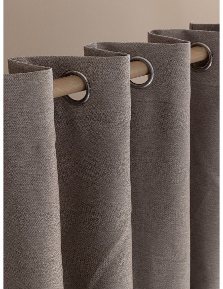 Κουρτίνα Με Τρουκς 140x260 CRESS BEIGE Palamaiki