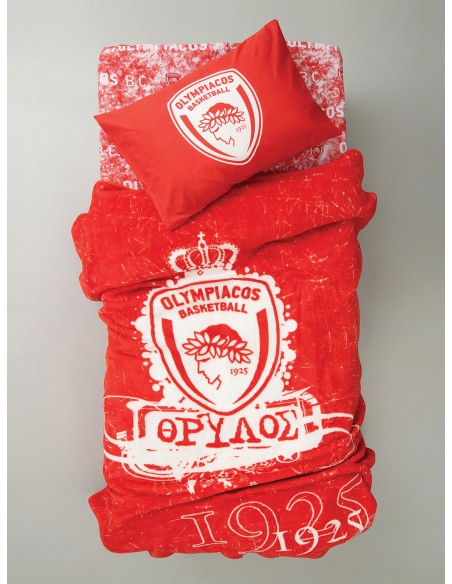 Κουβέρτα Βελουτέ Μονή Palamaiki Olympiacos Velour/3