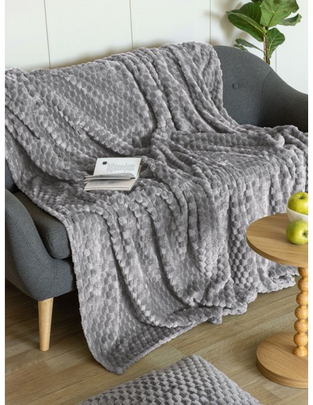 Κουβέρτα Fleece Μονή 160x220 Palamaiki Aster Grey
