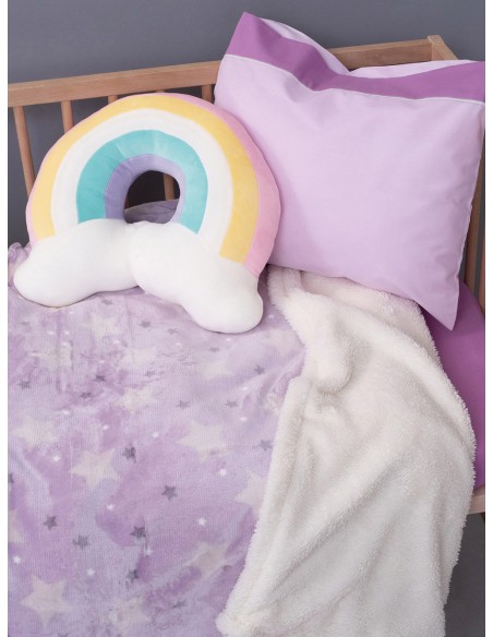 Κουβέρτα Λίκνου Fleece 80x90 Palamaiki Sky Girl