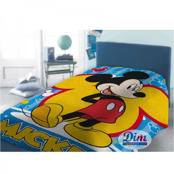 Κουβέρτα Πικέ Μονή Dim Collection Disney Mickey 565