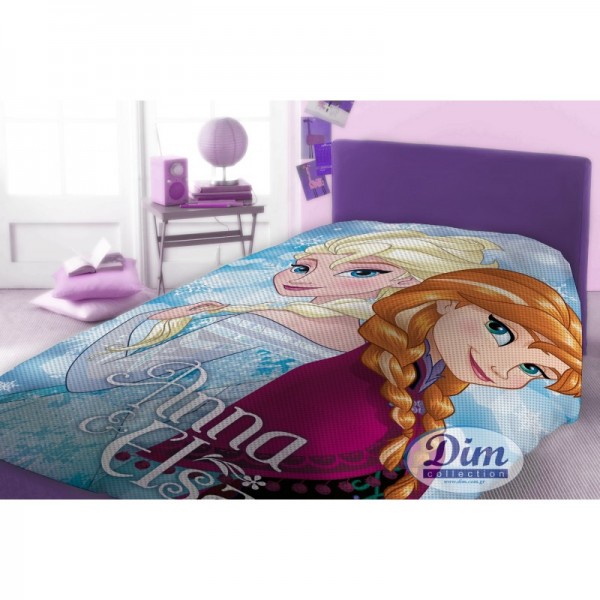 Κουβέρτα Πικέ Μονή Dim Collection Disney Frozen 505
