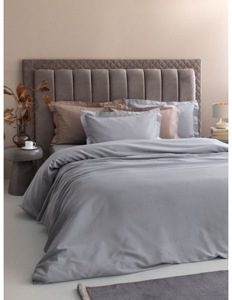 Σεντόνια Υπέρδιπλα 240x270 (Σετ) Palamaiki Posh Sateen Grey