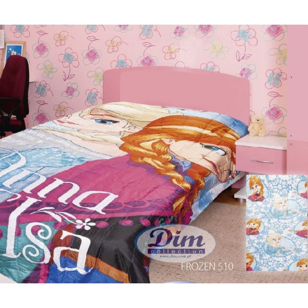 Κουβερλί Μονό Δύο Όψεων Disney Dim Collection Frozen 510 2