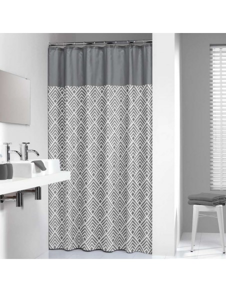 Κουρτίνα μπάνιου υφασμάτινη Angoli 180x200 grey Sealskin