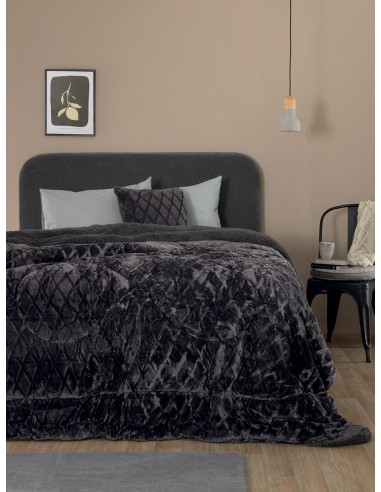 Κουβερτοπάπλωμα Μονό 160x240 NADINE/5 COAL...