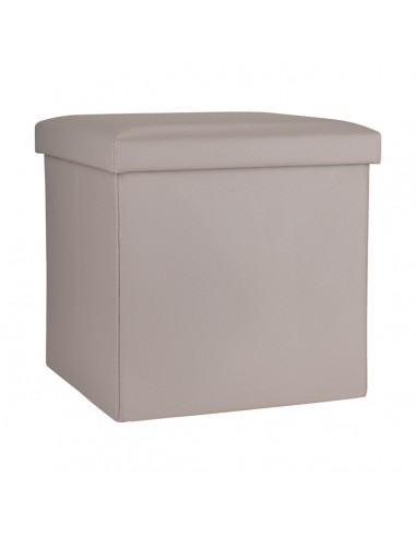 Σκαμπό Cube Leather Με Αποθηκευτικό Χώρο TAUPE...