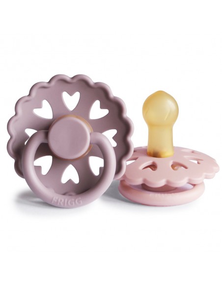 Σετ 2 Πιπίλες Latex FRIGG Fairytale Twilight Mauve/Primrose 0-6 Μηνών